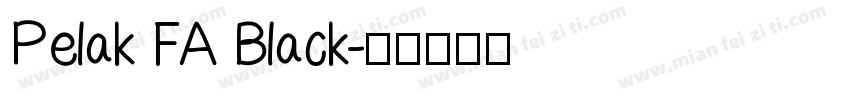 Pelak FA Black字体转换